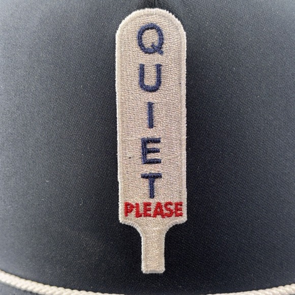 Peter Millar Quiet Please Navy Performance Rope Men's Women's Golf Hat Snapback - Picture 8 of 15